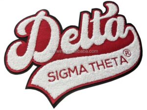 Delta Sigma Theta Large Swirl Iron-On Patch